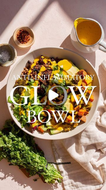 Jenny Bolle on Instagram: "Anti-inflammatory Glow Bowl💛 The recipe is free in my EatMorePlants App 🥰" Anti Inflammation Diet Crockpot, Anti Inflammation Diet, Glow Bowl, Inflammation Diet, Anti Inflammation, Meal Recipes, Good Eats, The Recipe, Vegan Recipes