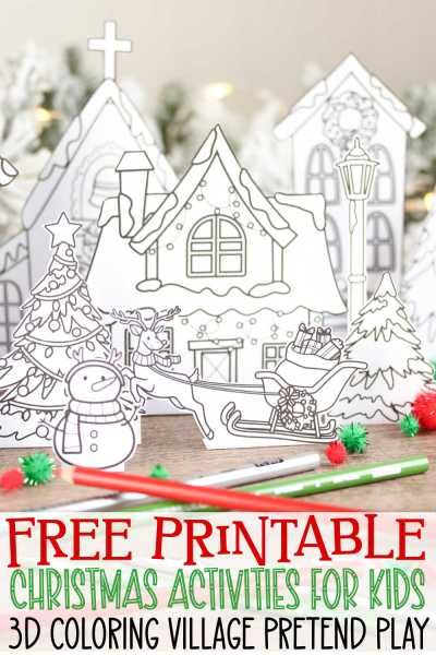 Printable Christmas Village Printable Christmas Village Houses, Putz Houses Templates Free Printable Christmas Villages, Christmas Village Houses Template, Paper Village Template Free Printable, Christmas Village Craft, Paper Dollhouse Printable, Christmas Village Printable, Printable Christmas Village, Christmas Dioramas