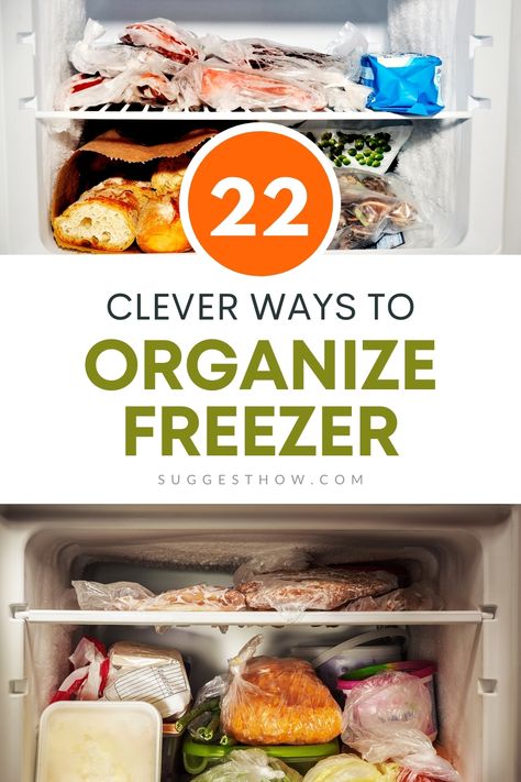 22 clever ways to organize the freezer. A cluttered freezer is a filthy freezer, and you must take care of it like any other machine in your home. I've tried many combinations to keep my freezer organized. Here I'm sharing some of those ideas with you. #organize #homehacks #DIY #home Organize Freezer Top, Freezer Organizer Ideas, Organizing Upright Freezer Storage Ideas, Organizing Top Freezer, Freezer Organizer Bins, Organize Upright Freezer, Organize Stand Up Freezer, Freezer Organization Ideas Upright, Freezer Storage Organization Upright