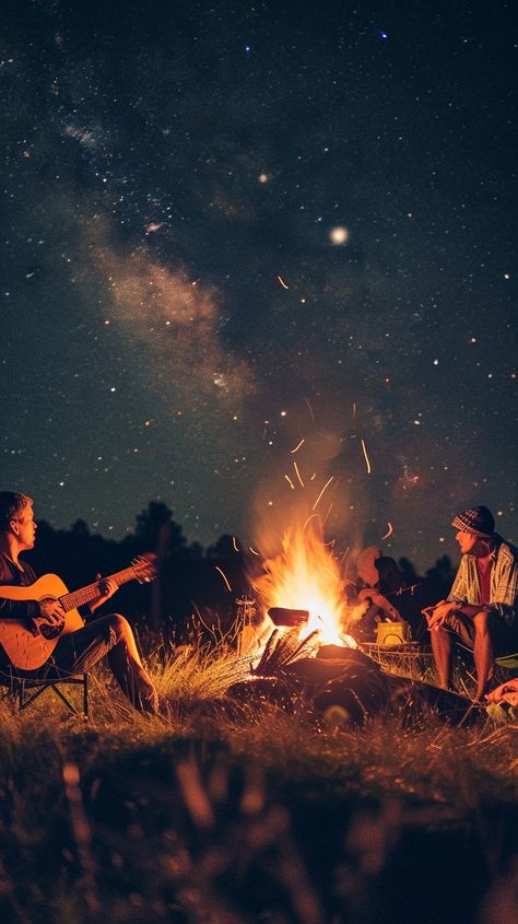 Starry Camping Night: Under a #stargazing sky, #adventure gather around a #firepit, enjoying #livemusic and nature's serenity. #outdoors #explore #aiart #aiphoto #stockcake ⬇️ Download and 📝 Prompt 👉 https://stockcake.com/i/starry-camping-night_183707_31782 Stargazing With Friends, Friends Stargazing, Warm Skin Tone Colors, Stargazing Aesthetic, Guitar Light, Enjoying Music, Camping Under The Stars, Sky Adventure, Boys Night