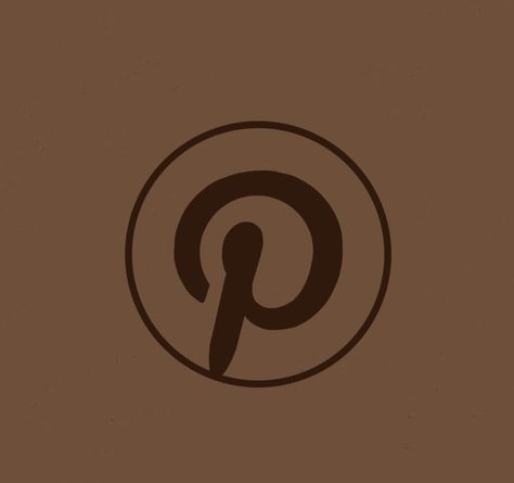 Dark Brown Pinterest Icon, Dark Academia Widget Icons, Brown Pinterest App Icon, Brown Phone Aesthetic, Brown Pinterest Icon, Brown Phone Icon, Dark Brown Icons, Pinterest Icon Aesthetic, Dark Brown App Icons