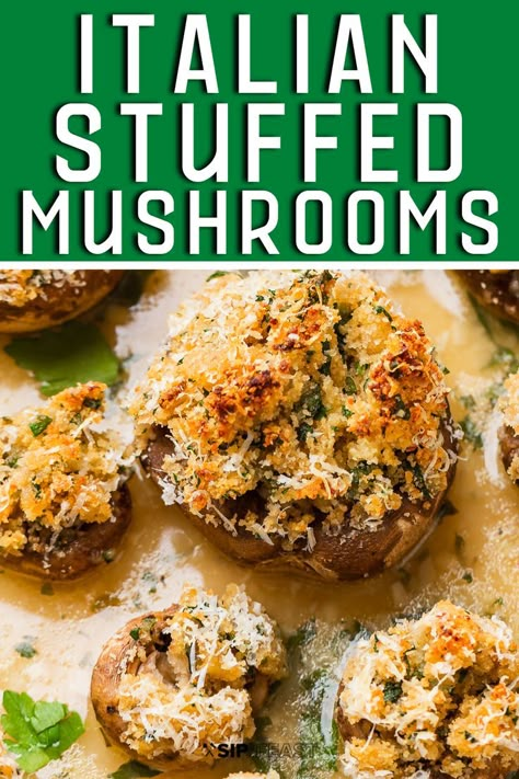 Stuffed Portables Mushrooms, Stuffed Mushrooms With Sauce, Stuffed Cremini Mushrooms, Breadcrumb Stuffed Mushrooms, Stuffed Mushroom Recipes Easy, Stuffed Mushrooms Italian, Stuffed Mushrooms No Meat, Stuffed Mushrooms With Bread Crumbs, Stuffed Mushrooms Videos