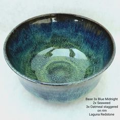 Glaze Layering Combinations, Ceramic Glaze Combinations, Blue Midnight Glaze, Glaze Techniques, Glaze Layering, Ceramics Bowls Designs, Bowls Ceramic, Ceramics Pottery Bowls, Glaze Combinations