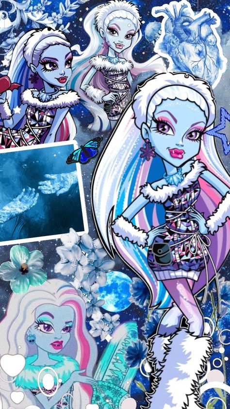 MONSTER HIGH #monsterhighaesthetic #monsterhighabbey #monsterhigh #blueaesthetic #blue #aestehthic Abbey Monster High, Monster High Abbey Bominable, Blue Monster High, Monster High Dollhouse, Monster High Abbey, Abbey Bominable, Monster High Pictures, Monster High Party, Phone Lock