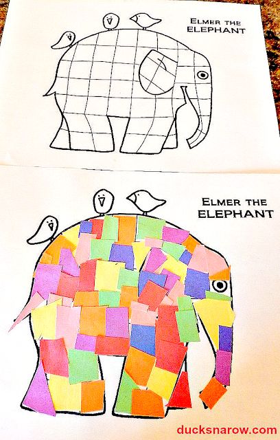 This craft for preschoolers is so much fun that you are going to do one right along with them. Cut lots of colored paper - glue them to Elmer the Elephant! Elephant Preschool, Letter E Activities, E Is For Elephant, Letter E Craft, Elephant Craft, Teacher Diy, Elmer The Elephants, Preschool Craft Activities, Activity Preschool