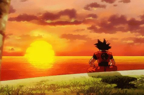 Sunset GIF - DragonBallZ Goku - Discover & Share GIFs Dbz Gif, Sunset Gif, Dbz Wallpapers, Dragon Ball Z Goku, Aesthetic Gifs, Ball Aesthetic, Goku Wallpaper, Trip Hop, Anime Dragon Ball Goku