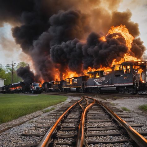 Massive Fire and Evacuations as Train Derails in Ohio Town

#Ohiotown #trainderailment Train Accident, Southern Trains, Train Derailment, Work Accident, Limbus Company, February 3rd, Norfolk Southern, Hazardous Materials, Train Wreck