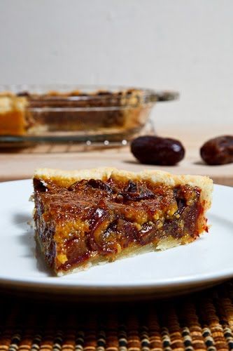 Date Pecan Pie - wonder if I can convert the brown sugar and corn syrup to coconut sugar and agave... Pecan Pie Recipe, Sweet Pie, Ramadan Recipes, Pie Dessert, Sweet Tarts, Tart Recipes, Pecan Pie, Sweet Savory, Vegan Desserts