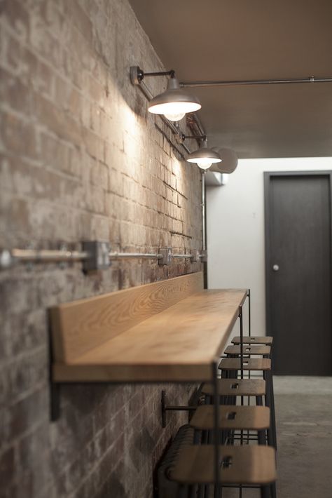 Industrial Light Fittings | BLOK Fitness Space | FactoryluxUrban Cottage Industries Industrial Coffee Shop, Game Room Ideas, Fitness Space, Small Restaurant Design, Starting A Restaurant, Space Lighting, Industrial Cafe, Kursi Bar, Bistro Food