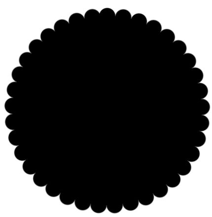 Tutorial: Creating scalloped circles Great To Be Eight, Chalkboard Markers, Chalkboard Stickers, Mask Shapes, Color Key, Scrapbook Digital, Circle Template, Ingredients List, Photoshop Design