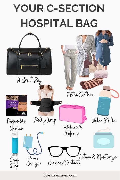 Planned C Section Hospital Bag, Hospital Bag For C Section Mom, Scheduled C Section Hospital Bag, First Time Mom Outfits, What To Wear In Hospital After Delivery, Csection Hospital Bag List, Hospital Bag For Mom To Be C Section, C Section Going Home Outfit For Mom, C Section Hospital Bag Checklist