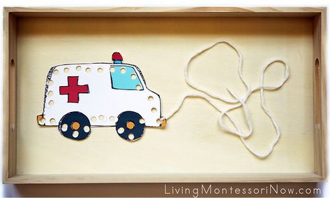 Free Ambulance Printables and Montessori-Inspired Ambulance Activities First Responders Preschool Activities, People Who Help Us Eyfs, Ambulance Craft, Community Helpers Pictures, Safety Town, Community Helpers Preschool Activities, Numbers Activity, Community Helpers Theme, Community Helpers Preschool