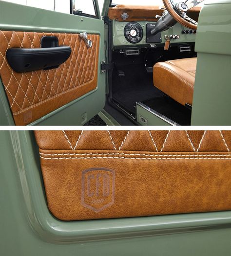 Classic Car Interior Design, F100 Interior Ideas, Classic Bronco Interior, 1979 Ford Truck Interior, Custom Truck Interior Ideas, Bronco Interior Ideas, Classic Truck Interior, Vintage Truck Interior, Custom Car Interior Upholstery