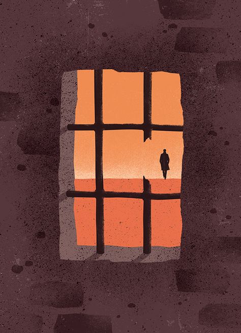 DAVIDE BONAZZI ILLUSTRATION: THE COUNT OF MONTE CRISTO Count Of Monte Cristo Art, Prison Illustration, Literature Illustration, Contrast Illustration, Davide Bonazzi, Count Of Monte Cristo, Illustration Design Graphique, Arte Peculiar, Editorial Art