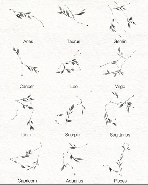 Tattoos Zodiac, Astrology Tattoo, Horoscope Tattoos, Taurus Tattoos, Small Pretty Tattoos, Zodiac Sign Tattoos, Zodiac Tattoos, Small Hand Tattoos, Spine Tattoos