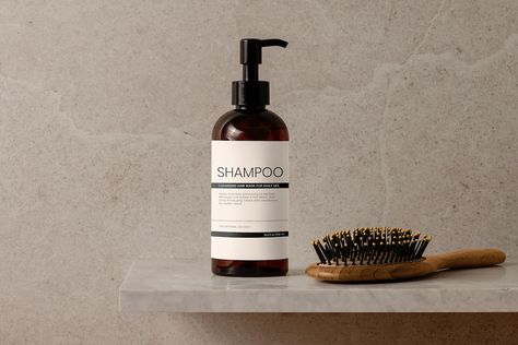 Pump bottle mockup, shampoo dispenser, psd product label | free image by rawpixel.com / Roungroat Mockup Product, Cosmetics Mockup, Shampoo Dispenser, Shampoo Bottles, Shampoo Hair, Pump Bottle, Free Labels, Cosmetic Bottles, Hair Product