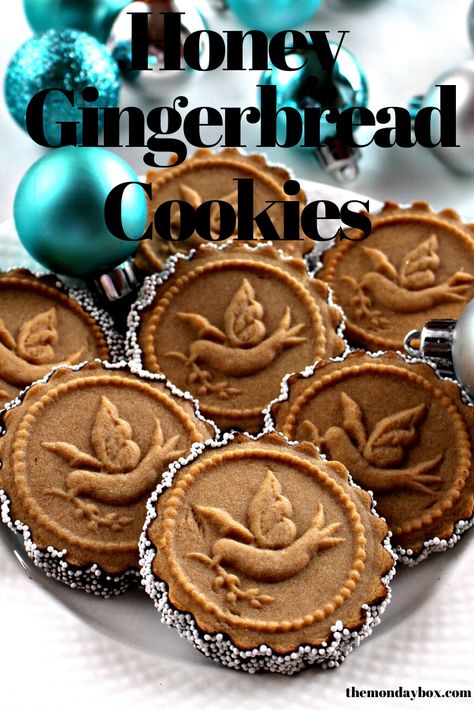 Mold Cookies Recipe, Cookies For Molds, Cookie Dough Recipe For Molds, Christmas Cookie Molds, Stamped Cookie Recipe, Pressed Cookies Recipe, Cookie Recipes Gingerbread, Honey Gingerbread Cookies, Cookie Mold Recipes