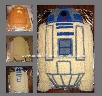 R2D2 cake: My son wanted a Star Wars party for his 5th birthday, and was requesting that I make an R2D2 cake. I Googled R2D2 cake, and the search led me to this site. Birthday Ideas For Dad, Star Wars Ideas, R2d2 Cake, Ideas For Birthday Cake, Homemade Birthday Cake, Star Wars Cookies, Star Wars Cake, Star Wars Birthday Party, Star Wars Birthday