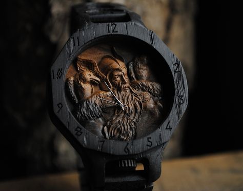 Watch For Man, Unusual Watches, Wooden Watches For Men, Amazing Watches, Wooden Sunglasses, Wooden Accessories, Wood Project, Viking Style, Hand Watch