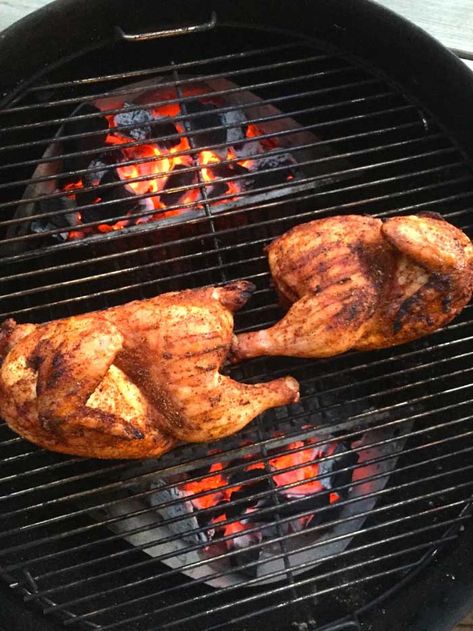 Grilled Bbq Chicken Breast, Braised Chicken Breast, Bbq Recipes Grill, Bbq Chicken Breast, Half Chicken, Grilled Bbq Chicken, How To Split, Smoked Brisket, Grilling Chicken Breast