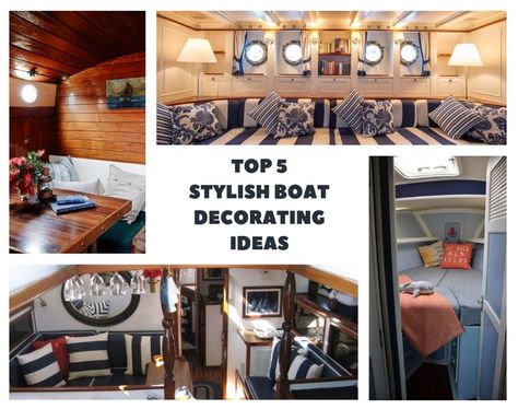 Top 5 Stylish Boat Decor Ideas You Should Know - Boat Decorating Ideas Interiors Cabin, Boat Cabin Decor, Boat Restoration Diy Interior, Boat Renovation Interior Design, Cabin Cruiser Boat Interiors, Boat Airbnb, Boat Decorating Ideas, Boat Decorating Ideas Interiors, Boat Deck Ideas