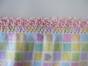 Instructions for Crochet Edges Hemstitch Crochet Patterns, Fleece Blanket Edging, Crocheted Edgings, Crochet Baby Blanket Edging, Crochet Edging Patterns Free, Blanket Edging, Picot Crochet, Crochet Scalloped Edge, Crochet Edging Pattern