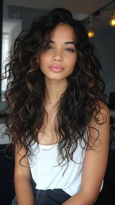 #BEAUTY ,#REALATIONSHIPS #Fashion #Outfits #Winter Outfits #Animals Easy Straight Hairstyles, Long Layered Curly Hair, Hair Styles Long Hair, Long Natural Curly Hair, Hairstyle Wedding, Brown Curly Hair, Simple Prom Hair, Easy Hairstyles For Medium Hair, Curly Hair Styles Easy