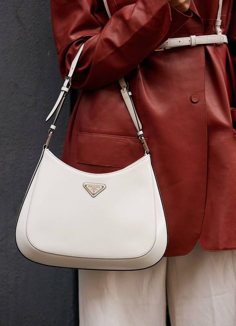 10 Street Style Trends That Are All Over Copenhagen in 2021 | Who What Wear UK White Prada Cleo, Prada Cleo Bag, Cleo Bag, Prada Cleo, Copenhagen Fashion Week Street Style, Purse Outfit, Bag Prada, Bag Obsession, Copenhagen Fashion