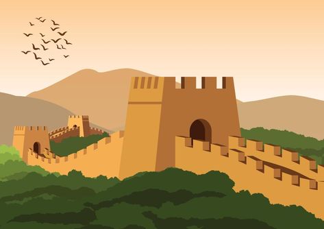 Great Wall Of China, Tree Saw, Famous Landmarks, Cityscape Photos, Logo Banners, Color Vintage, Famous Places, Vintage Color, Great Wall