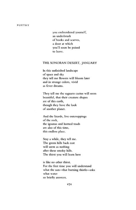 Linda Pastan Poems About The Desert, Desert Poem, Desert Poetry, Linda Pastan, Desert Land, Killing Me Softly, Desert Colors, Sonoran Desert, Winter Solstice