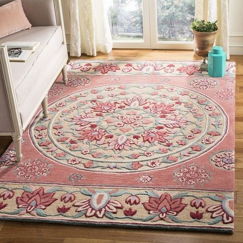 Magnolia Rug, Shabby Chic Area Rugs, Girls Rugs, Shabby Chic Rug, Mandala Rug, Beautiful Rugs, Living Room Area, Area Rug Design, Inspire Me Home Decor