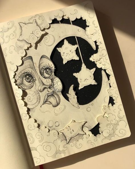 The Moon Art, Images Kawaii, Painting Sketch, Fantasy Drawings, Art Journal Therapy, Sketchbook Art Journal, Dark Art Drawings, Art Diary, Arte Inspo