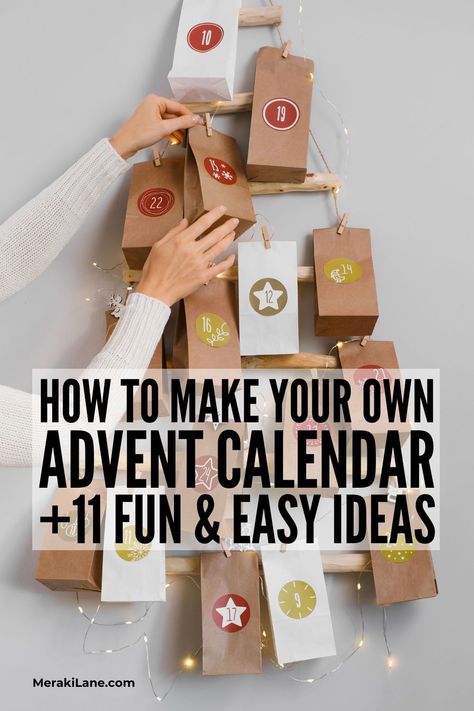 11 Easy Homemade Advent Calendars | Are you ready to count down the days until Christmas? Advent calendars have been a beloved Christmas tradition for centuries, and what better way to get you and your kids in the spirit than by making a DIY advent calendar? In this post, we share a list of tips and ideas to help you create your very own unique and memorable advent calendar with your kids or for someone special in your life like your BFF, boyfriend, or spouse. Ways To Make Christmas Special, Girlfriend Advent Calendar, Homemade Advent Calendars For Boyfriend, Diy Advent Calendar For Husband, Advent Calendar Diy Boyfriend, Couples Advent Calendar Ideas, Advent Calendar For Boyfriend, Boyfriend Advent Calendar, Easy Advent Calendar Diy