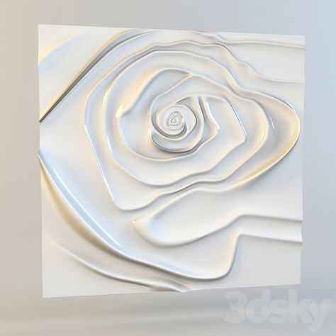 Rose Decor - Decorative plaster - 3D model Drywall Art, Plaster Wall Art, Decorative Plaster, Soyut Sanat Tabloları, Textured Canvas Art, Plaster Art, Rose Decor, Art Texture, Social Media Services