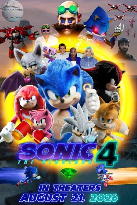 Sonic The Hedgehog 4, Sonic The Hedgehog 3, Tika Sumpter, Knuckles The Echidna, Sonic The Movie, Hedgehog Birthday, Krysten Ritter, Hedgehog Movie, Shemar Moore