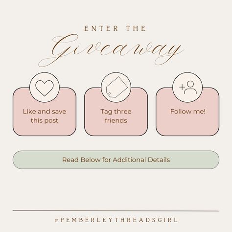 GIVEAWAY ENDED - our winner is @100yearsofamericangirls 🎉🍾 It’s time for a giveaway! Win my entire pattern library of PDF patterns!​​​​​​​​ ​​​​​​​​ To enter:​​​​​​​​ 💗 Like and save this post​​​​​​​​ 💗 Tag three friends in the comments​​​​​​​​ 💗 Follow me!​​​​​​​​ ​​​​​​​​ Share this post on Facebook and Instagram to spread the word!​​​​​​​​ #pemberleythreads​​​​​​​​ ​​​​​​​​ GIVEAWAY ENDS​​​​​​​​ May 3, 2024 at 11:59 PM EST . WINNER WILL BE ANNOUNCED May 5, 2024 . Note - winner will be ann... Nail Giveaway Post Ideas, Giveaway Post Ideas, Giveaway Template, Instagram Giveaway Posts, Salon Board, Giveaway Graphic, Giveaway Tags, Giveaway Ideas, Giveaway Post