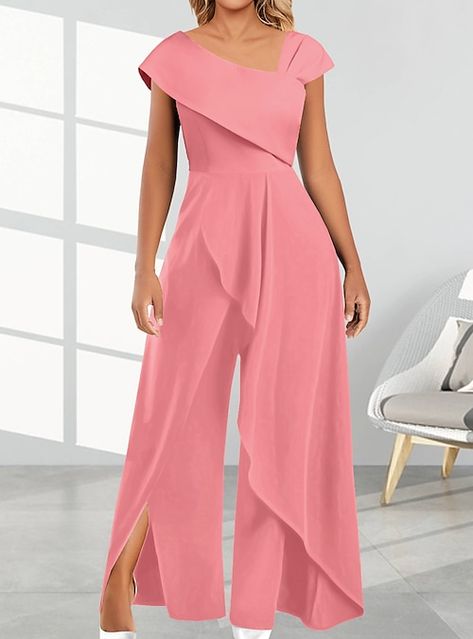 Ideas Casamiento, Jumpsuits Womens Fashion, Collar Jumpsuit, Solid Color Jumpsuits, Ladies Clothes, Design Drawings, Maxi Dress Evening, Sport Dress, Spring Women