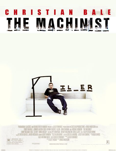 machinist-poster.gif (500×650) The Machinist, Handsome Devil, Scary Movie, Film Posters, Scary Movies, Advertising Design, Movie Art, Movie Poster, Gif