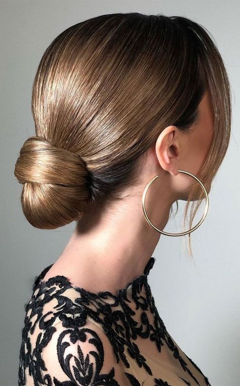 sleek updo, updo hairstyles 2022, knot bun Tight Updo Hairstyles, Ball Hairstyle, Sleek Bun Hairstyles, Grad Hair, Engagement Hairstyles, Classic Updo, Knot Bun, Mother Of The Bride Hair, Sleek Updo