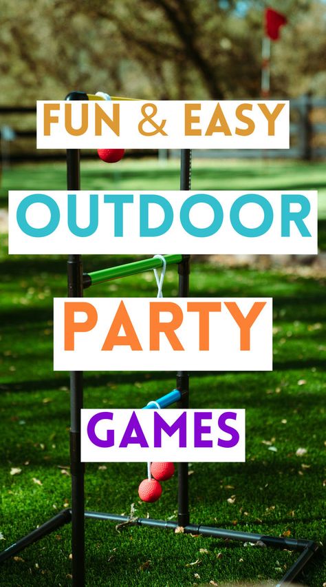 The summer is here and you're looking for fun outdoor party game for your next backyard bash? Discover some fun and easy-to-set-up outdoor game ideas to keep adults and kids alike entertained. Whether you're planning a barbecue, a birthday bash, or a summer party, you'll find the best games to play outdoors. Fun Outdoor Party Games, Party Game Ideas For Kids, Outdoor Game Ideas, Cookout Games, Backyard Barbecue Party, Outdoor Games Adults, Outdoor Party Games, Outdoor Game, Summer Birthday Party