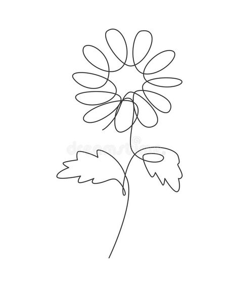 Single Line Sunflower, Sunflower Illustration Simple, One Line Sunflower, Line Sunflower Tattoo, Sunflower Line Drawing, Line Art Sunflower, Sunflower Line Art, Printable String Art Patterns, Whiteboard Art