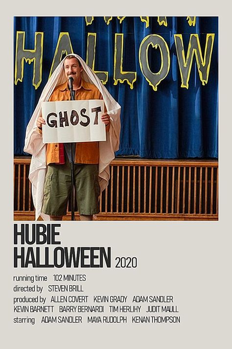 Hubie Halloween Movie Poster, Hubie Halloween Poster, Fall Movies Posters, Halloween Watchlist, Movies Polaroid, Halloween Marathon, Movie Night Poster, Movie Polaroids, Kids Movie Poster