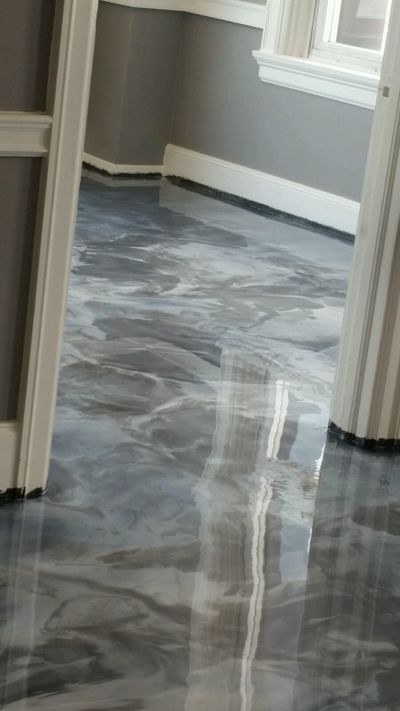 Epoxy Floors In Home, Epoxy Basement Floor, Concrete Floors In House, High Gloss Floors, Epoxy Floor Designs, Basement Floors, Stained Floors, Beach House Flooring, Garage Epoxy