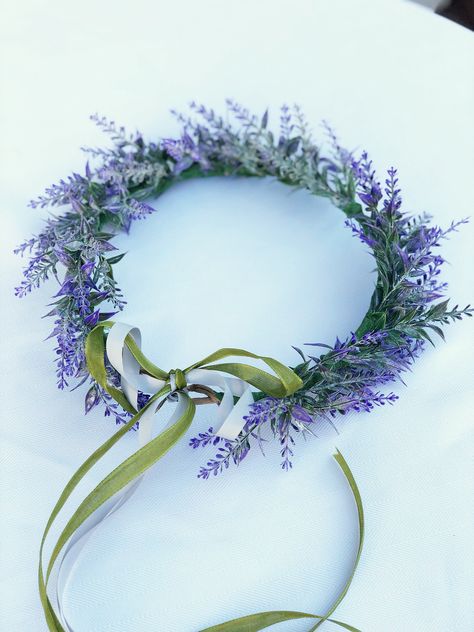 Excited to share this item from my #etsy shop: Lavender Flower Crown - Faux Lavender Garden Floral Crown - Lavender Bridal Floral Crown - Handmade Flower Crown - Maternity Photos crown #whimsicalfloral #maternityphotoprop Wearable Florals, Lavender Flower Crown, Lavender Bouquets, Homemade Vase, Pretty Scene, Handmade Flower Crown, Crown Handmade, Bridal Floral Crown, Floral Headdress