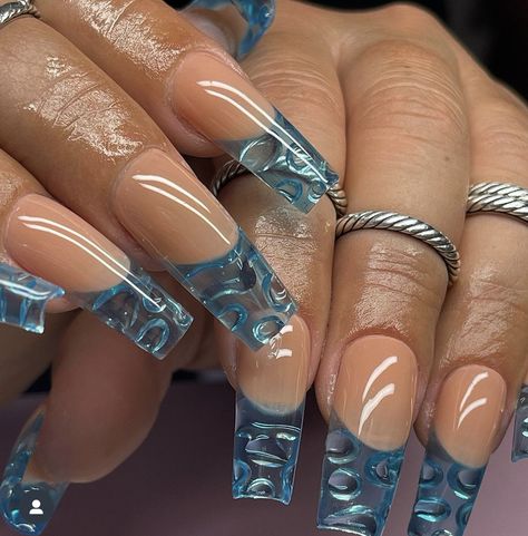 Pool Nails, Aquarium Nails, Neon Acrylic Nails, Water Nails, Drip Nails, Mermaid Nails, Classy Acrylic Nails, Exotic Nails, Crazy Nails