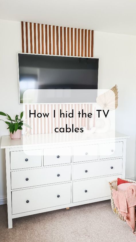 Hidden Cables Tv Walls, What To Put Under Mounted Tv Bedroom, Hide Tv Wires On Wall, Hide Tv Cables Mounted Tv, Cable Cover Ideas Wall, Hide Cables On Wall Mounted Tv, Tv Cable Hiding Ideas, How To Hide Tv Cords Mounted Tv, Hide Tv Cords On Wall