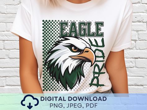 School Pride Shirts, Eagles Mascot, Spirit Game, Patrick Henry, Eagle Mascot, Pride Png, Eagle Design, Spirit Shirts, Pride Shirts