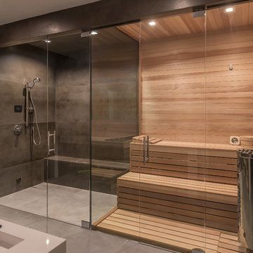 Sauna Bathroom Ideas, Sauna Bathroom Design, Modern Saunas, Sauna Shower, Home Spa Room, Sauna House, Sauna Steam Room, Modern Bathroom Remodel, Sauna Design