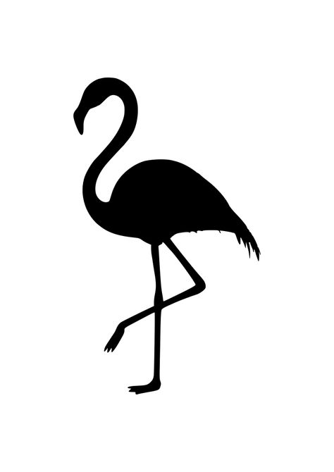 Animal Silhouette Stencil, Silhouette Images Free, Flamingo Outline, Animal Silhouette Art, Flamingo Silhouette, Silhouette Architecture, Flamingo Svg, Floral Monogram Letter, Outline Images