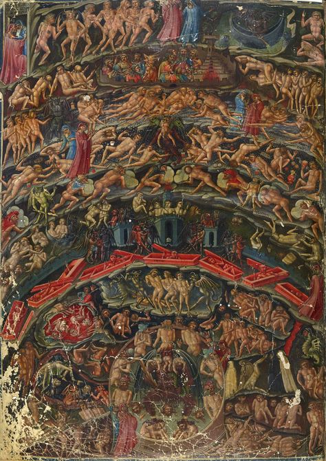 Archaeology & Art on Twitter: "Inferno, from the Divine Comedy by Dante (Folio 1v). Date: between 1430 and 1435. Artist: Bartolomeo di Fruosino (1366–1441) Currently located at Bibliothèque nationale de France, Paris. Read more: https://t.co/vl1nplWFF5… https://t.co/mJrS7hc0pT" Nine Circles Of Hell, Circles Of Hell, Divina Commedia, Istoria Artei, Dantes Inferno, Rennaissance Art, Dante Alighieri, Occult Art, Biblical Art